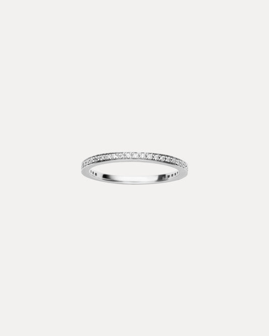 18CT WHITE GOLD DIAMOND KENSINGTON BAND (SMALL)