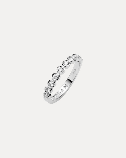 18CT WHITE GOLD DIAMOND CHENIR BAND