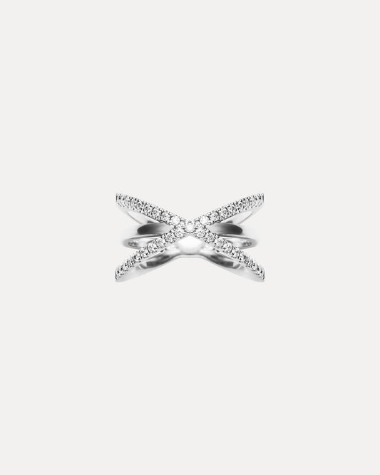 18CT DIAMOND ZIGGY RING