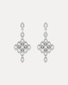 18CT DIAMOND FLEURUS DROP EARRINGS