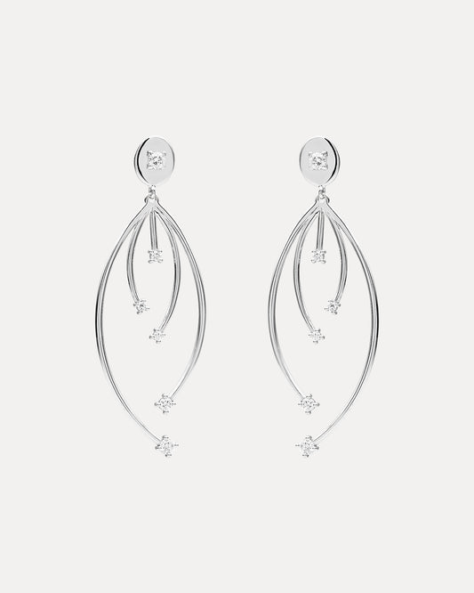 18CT WHITE GOLD DIAMOND LADY STARDUST EARRINGS