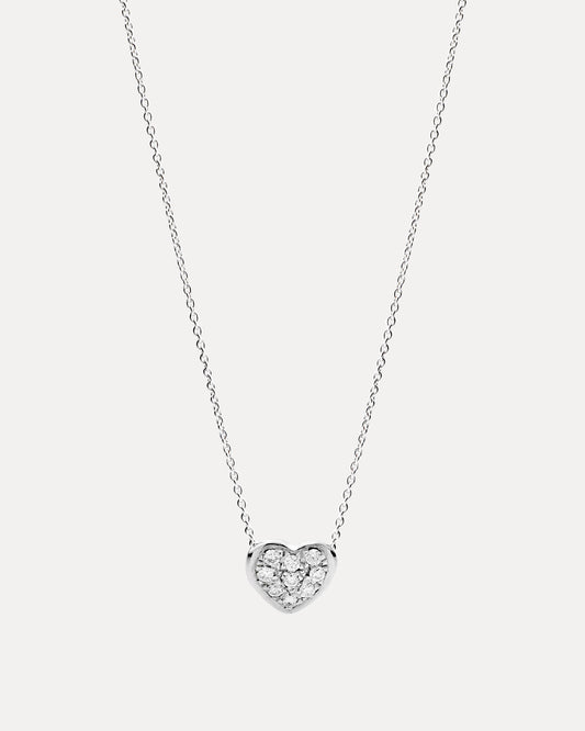 18CT DIAMOND PAVE HEART PENDANT