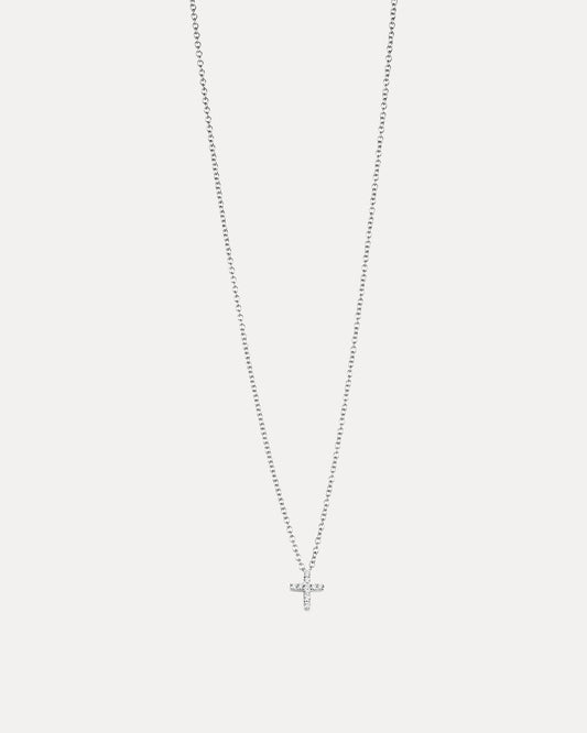18CT DIAMOND MINI CROSS PENDANT