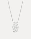 18CT WHITE GOLD DIAMOND MATRIX PENDANT