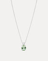 18CT GREEN AMETHYST & DIAMOND BELLINGEN PENDANT