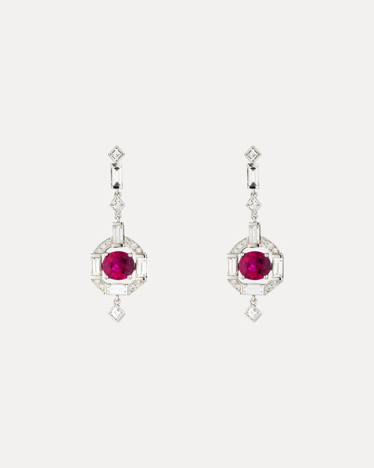 18CT RUBY & DIAMOND STUDS