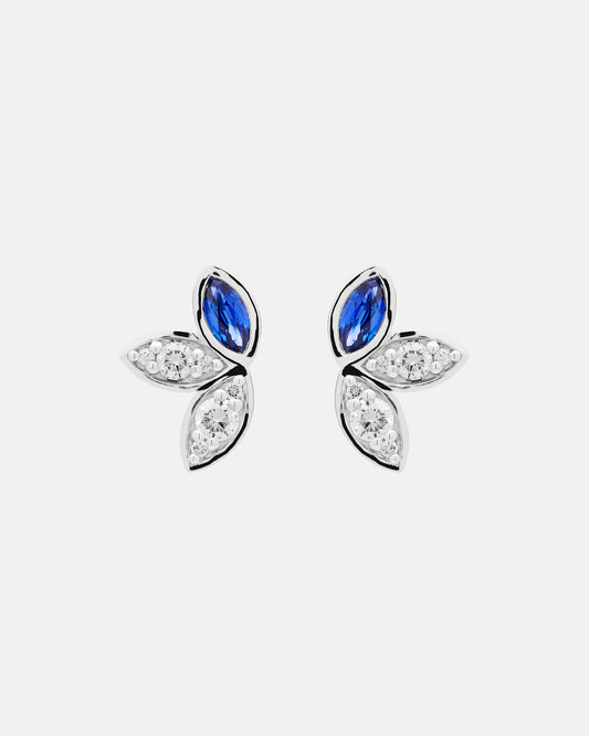 18CT DIAMOND & SAPPHIRE JONI STUD EARRINGS