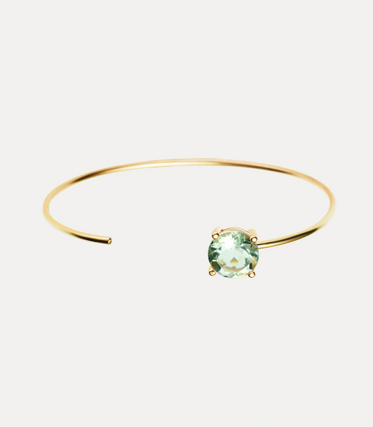 9CT GREEN AMETHYST CARLY BANGLE