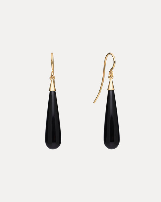 9CT ONYX ALESSANDRINI EARRINGS