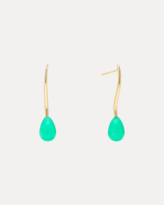 9CT CHYRSOPRASE ORNELLA EARRINGS