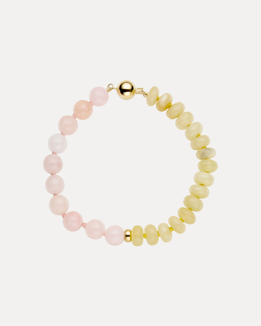 9CT MORGANITE & YELLOW OPAL LA DOLCE BRACELET