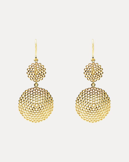 9CT GAUDI DROP EARRINGS