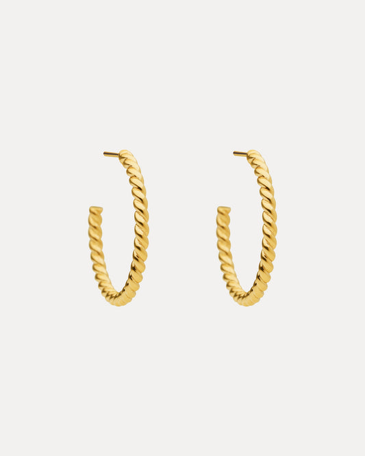 9CT DONNA HOOP EARRINGS