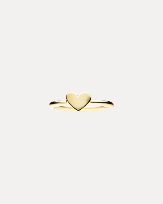 9CT HEART RING