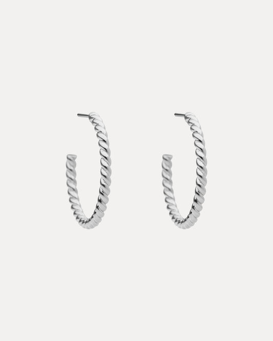 STERLING SILVER DONNA HOOP EARRINGS
