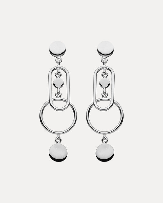 STERLING SILVER OTTO DROP STUD EARRINGS
