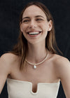18CT SOUTH SEA PEARL & DIAMOND BOSSANOVA NECKLACE
