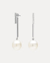 18CT WHITE GOLD SOUTH SEA PEARL & DIAMOND BIRGITTA EARRINGS