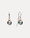 STERLING SILVER PEACOCK & PINK PEARL OAKVILLE EARRINGS