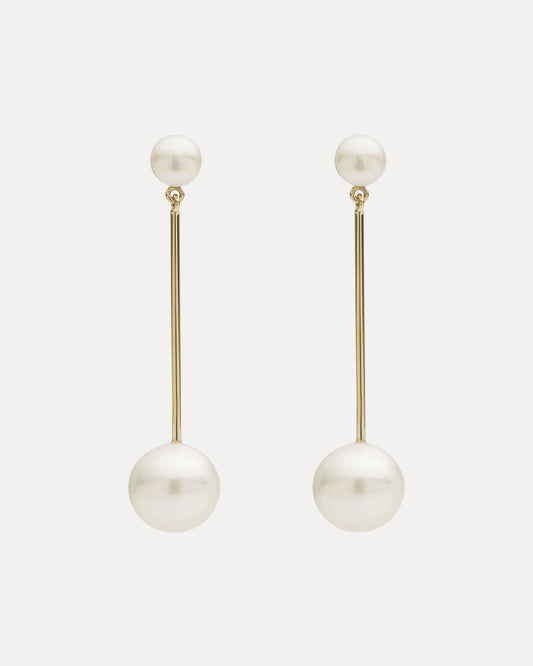 9CT GOLD & PEARL TAIKA EARRINGS