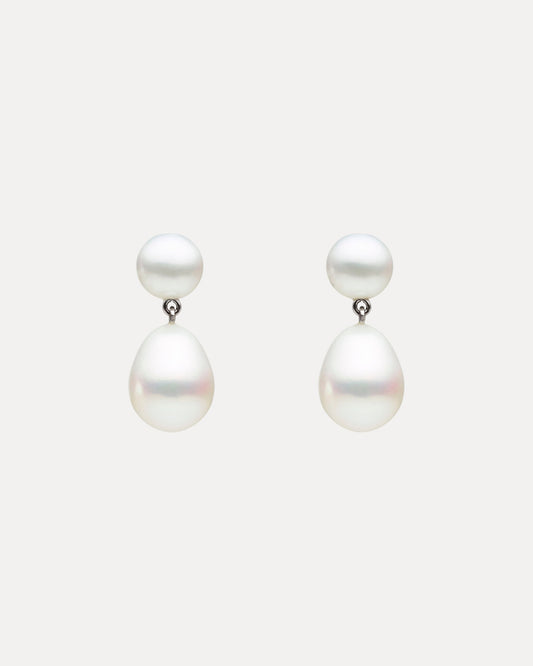 STERLING SILVER PEARL CATE EARRINGS