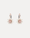 9CT ROSE GOLD, ROSE QUARTZ & PEARL OPHELIA EARRINGS