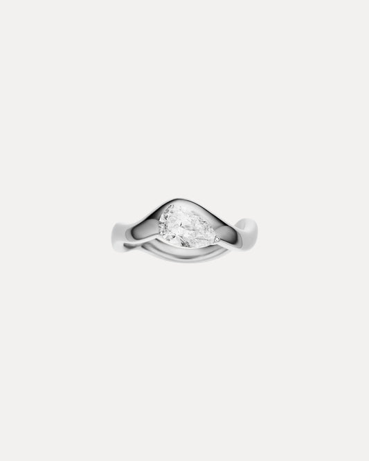 18CT WHITE GOLD DIAMOND THAMES RING