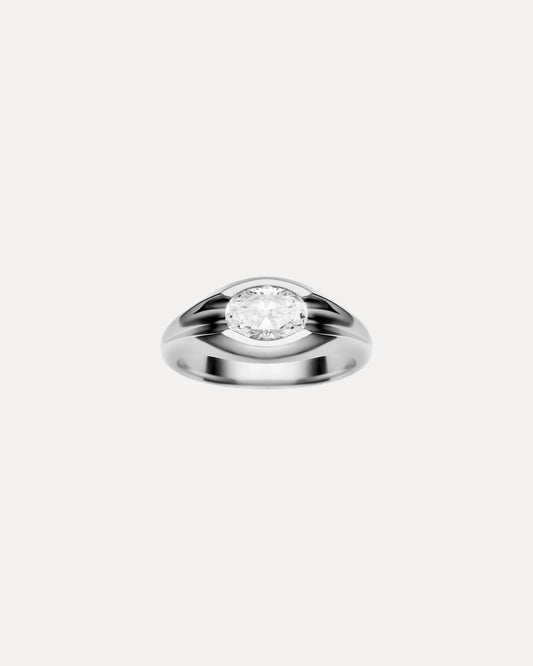 18CT WHITE GOLD DIAMOND HOLBORN RING