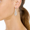 18CT WHITE GOLD DIAMOND MATRIX EARRINGS