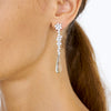 18CT DIAMOND & GREEN AMETHYST TRULLI DETACHABLE EARRINGS