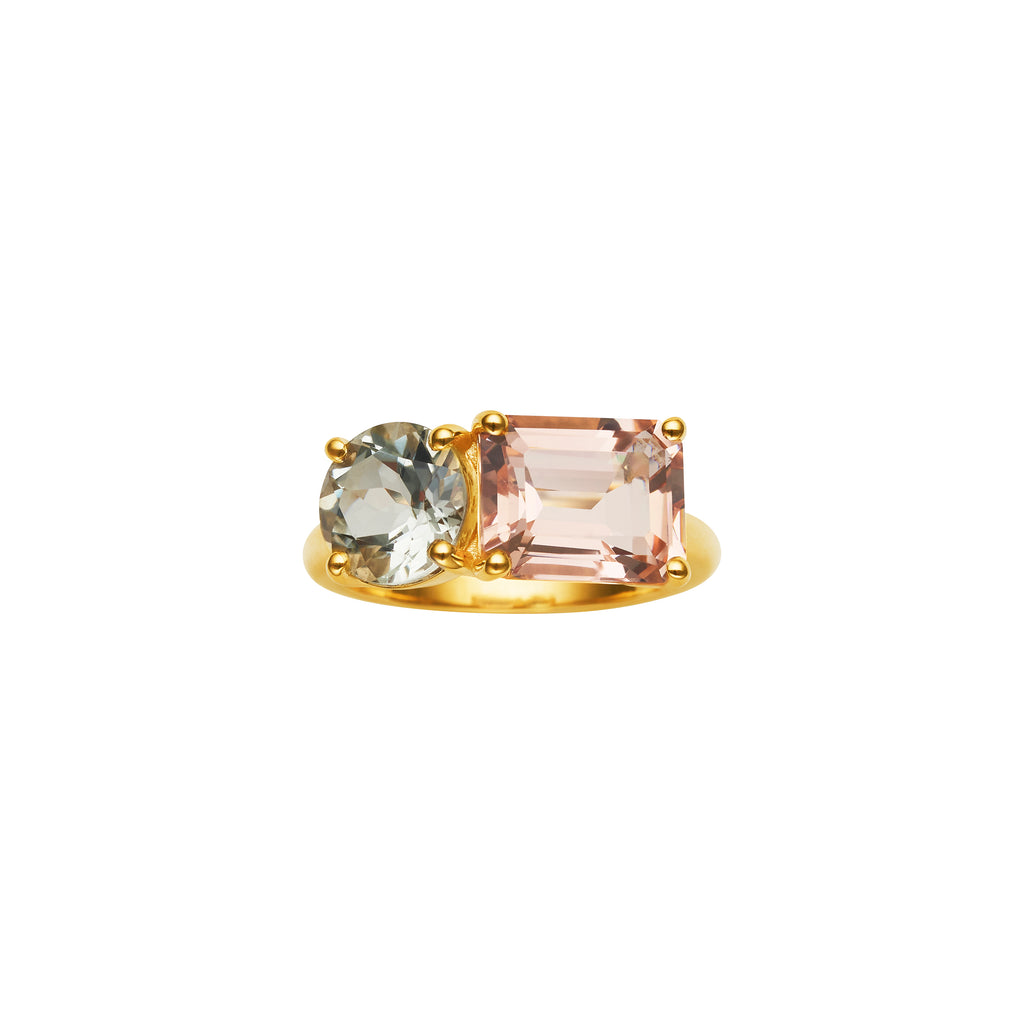 Green morganite ring sales