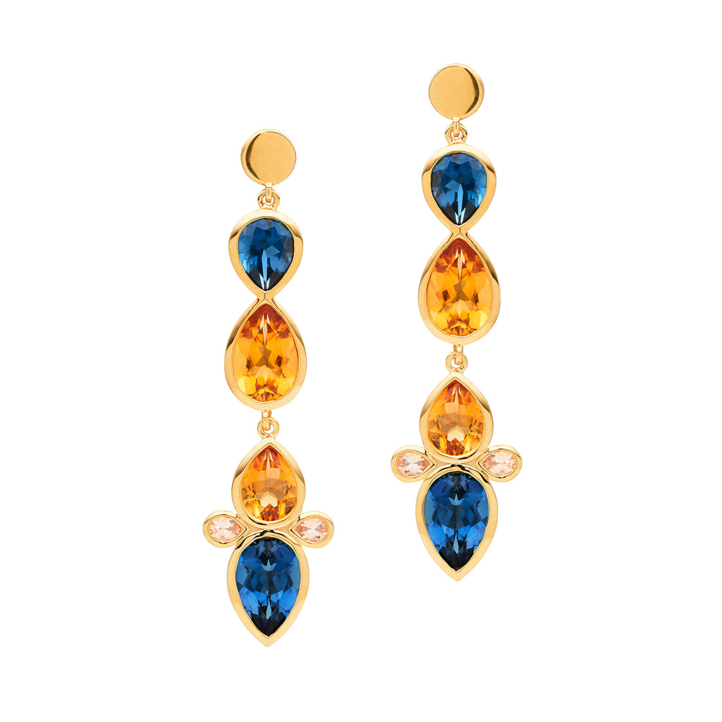 Blue Gem Drop Earrings 2025