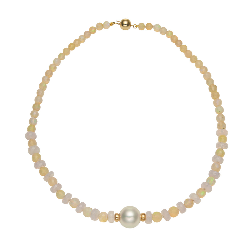 Opal and pearl deals necklace
