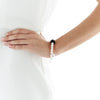 STERLING SILVER ONYX & FRESHWATER PEARL BRACELET