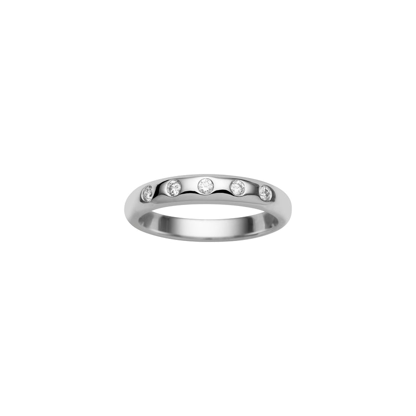 18CT DIAMOND BABY DOME RING