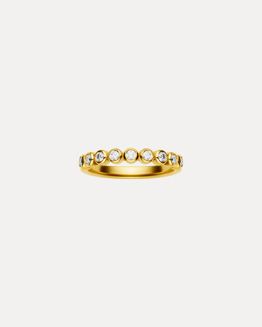 18CT YELLOW GOLD DIAMOND PIMLICO BAND