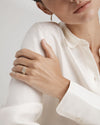18CT BAGUETTE & ROUND BRILLIANT CUT DIAMOND ODELAY RING