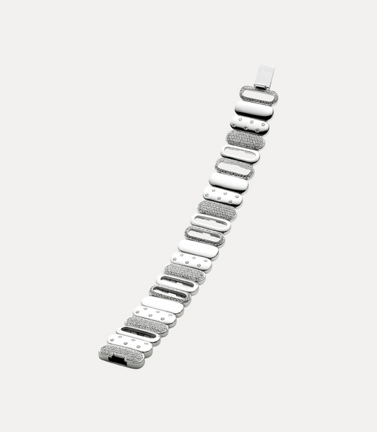 18CT WHITE GOLD ESCALIER DIAMOND BRACELET
