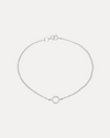 18CT WHITE GOLD DIAMOND MINI CIRCLE BRACELET