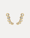 18CT YELLOW GOLD DIAMOND SIGOURNEY EARRINGS