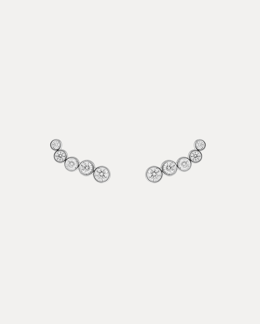 18CT WHITE GOLD DIAMOND SIGOURNEY EARRINGS