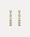 18CT DIAMOND & PEARL UMA LONG DROP EARRINGS