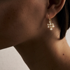 18CT DIAMOND & PEARL UMA EARRINGS