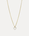 18CT YELLOW GOLD DIAMOND MINI HEART PENDANT