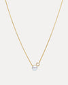 18CT PEARL & DIAMOND CIRCLE PALTROW PENDANT