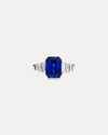 BESPOKE 18CT SAPPHIRE & BAGUETTE DIAMOND RING