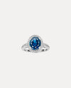 BESPOKE 18CT SAPPHIRE & DIAMOND CHELSEA RING