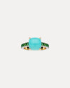 9CT AMAZONITE & TSAVORITE ROTONDE RING