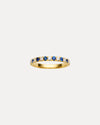 18CT YELLOW GOLD SAPPHIRE & DIAMOND PICCADILLY BAND