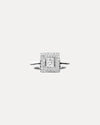 18CT PRINCESS CUT DIAMOND COLLINS RING